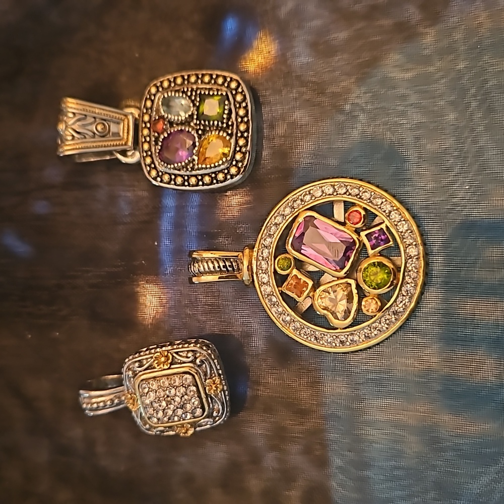 Vintage Costume Pendant Bundle.     Qty 3
